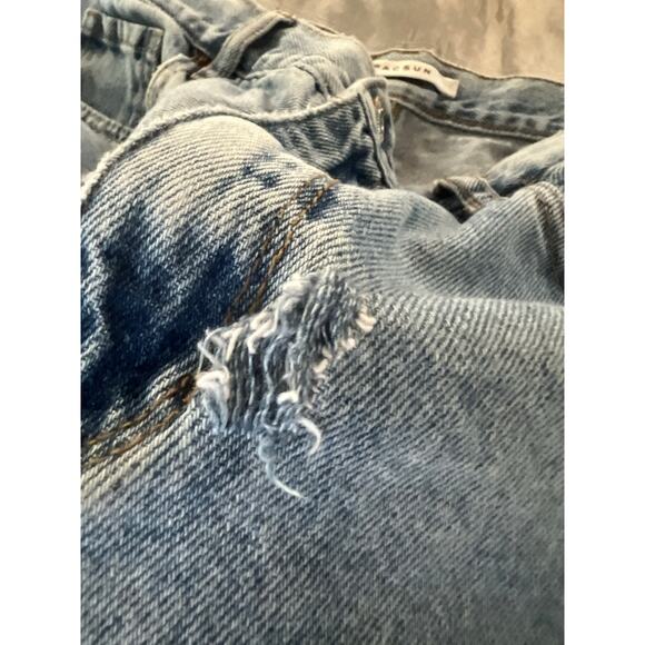 PacSun Flutter Denim Shorts High Rise Woman Size 28 Cut offs Festival Hot Pants - Picture 9 of 13